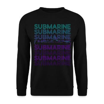 U-Boot Retro - Unisex Pullover - Schwarz - Vorne - Alina (178cm) & Michal (187cm)