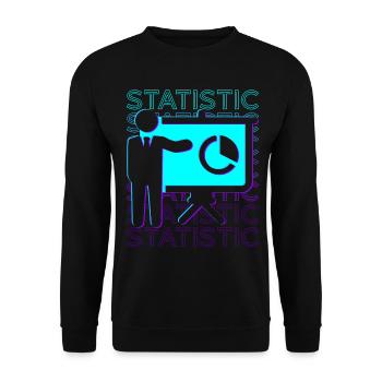 Statistician Statistician Retro - Unisex Sweatshirt - black - Front - Alina (178cm) & Michal (187cm)