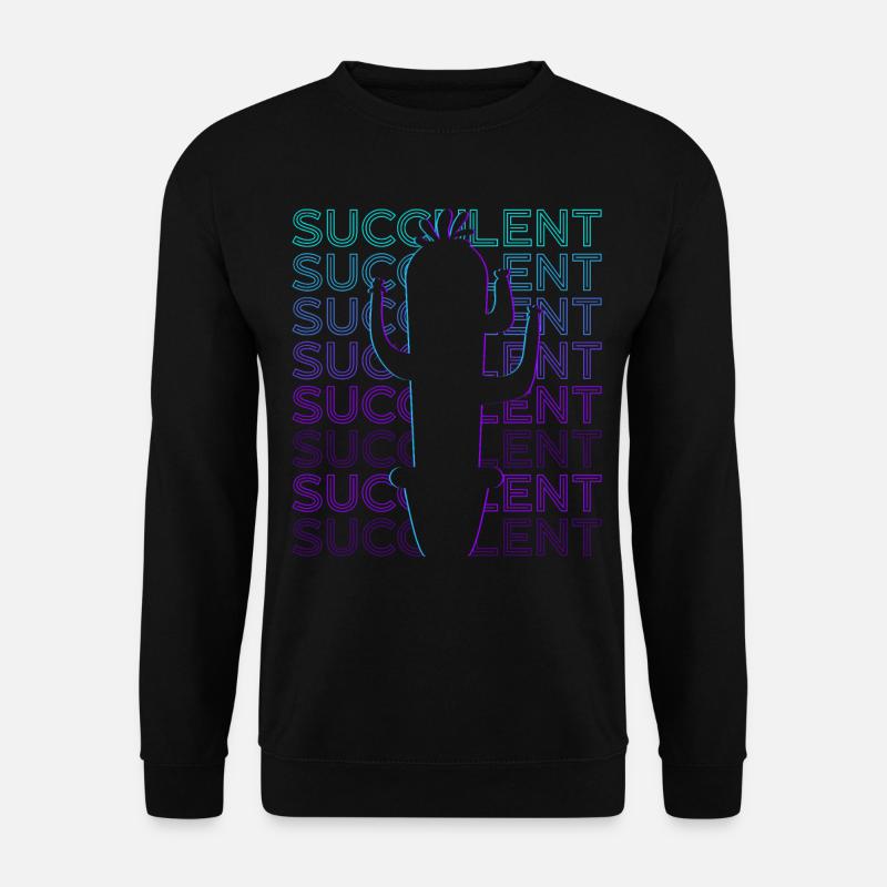 Sukkulente Kaktus Retro - Unisex Pullover - Schwarz