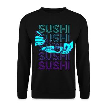 Sushi Rétro - Sweat-shirt Unisexe - noir - Devant - Alina (178cm) & Michal (187cm)