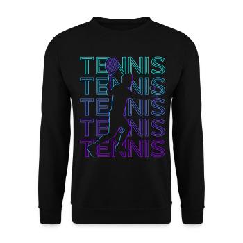 Joueur de tennis Rétro - Sweat-shirt Unisexe - noir - Devant - Alina (178cm) & Michal (187cm)