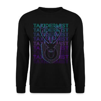 Taxidermist Taxidermiy Retro - Unisex Sweatshirt - black - Front - Alina (178cm) & Michal (187cm)