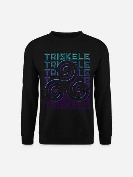 Triskele Triskelion Altes keltisches Symbol - Unisex Pullover - Schwarz