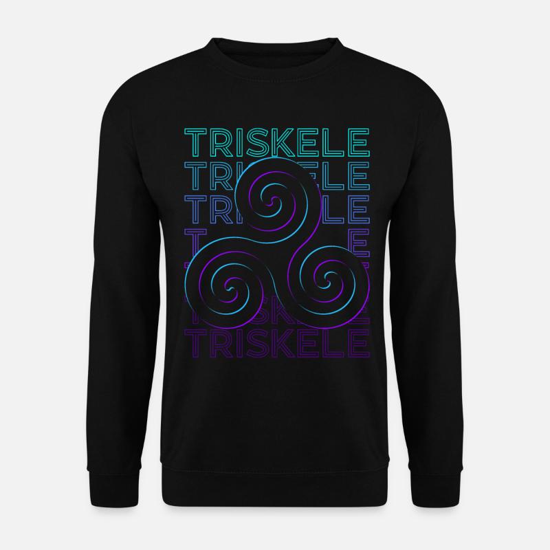 Triskele Triskelion Altes keltisches Symbol - Unisex Pullover - Schwarz