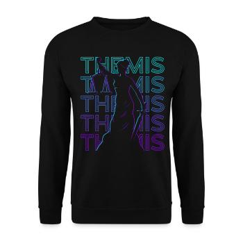 Themis Goddess of Justice Lady Justice - Unisex Sweatshirt - black - Front - Alina (178cm) & Michal (187cm)