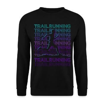 Trail Running Trail Runner Retro - Unisex Pullover - Schwarz - Vorne - Alina (178cm) & Michal (187cm)