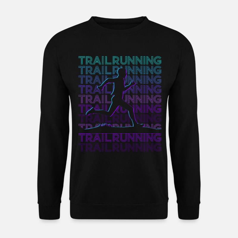 Trail Running Trail Runner Retro - Unisex Pullover - Schwarz