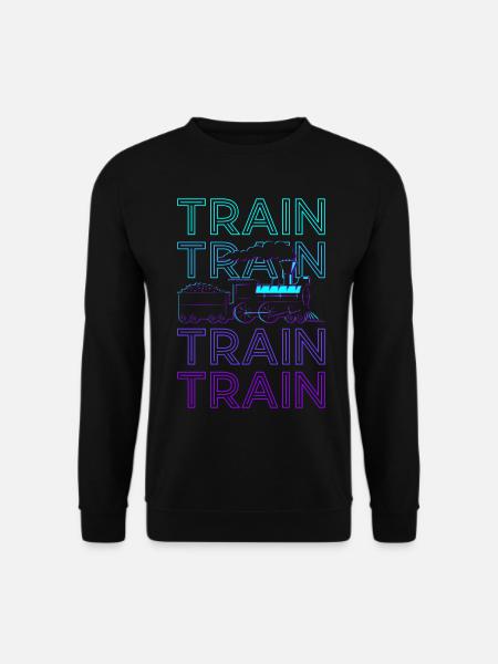 Train Rétro - Sweat-shirt Unisexe - noir