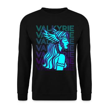 Valkyrie Viking Rétro - Sweat-shirt Unisexe - noir - Devant - Alina (178cm) & Michal (187cm)