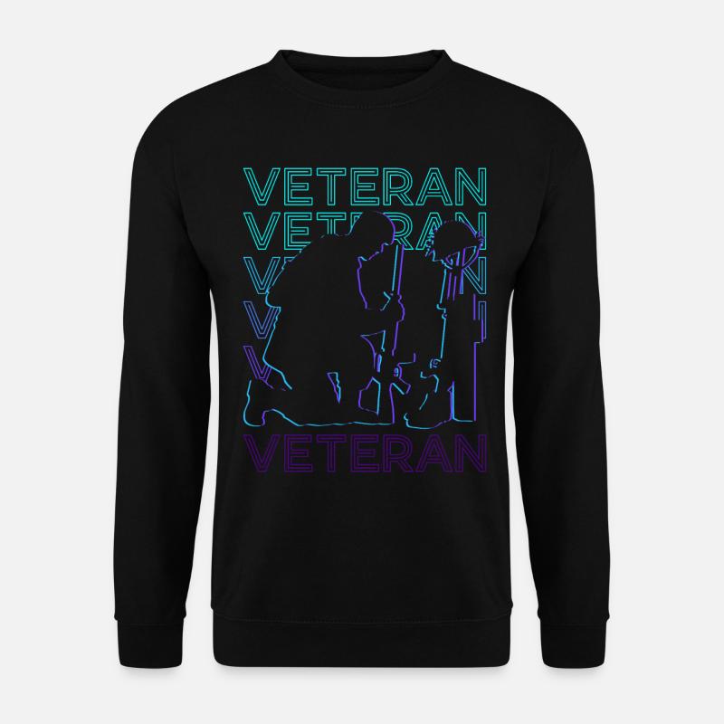 Veteranen-Retro - Unisex Pullover - Schwarz