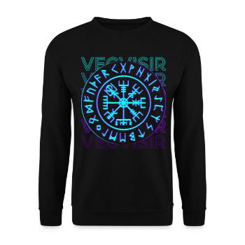 Vegvisir Wikinger nordische Rune nordische Mytholo - Unisex Pullover - Schwarz - Vorne - Alina (178cm) & Michal (187cm)