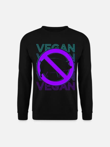Végétalien Végétarien Veganisme Rétro - Sweat-shirt Unisexe - noir