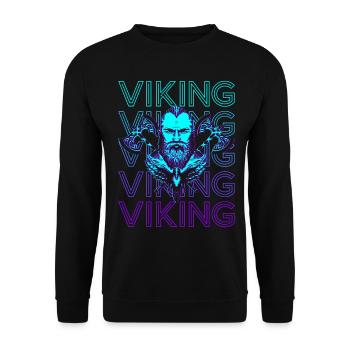 Viking Rétro - Sweat-shirt Unisexe - noir - Devant - Alina (178cm) & Michal (187cm)