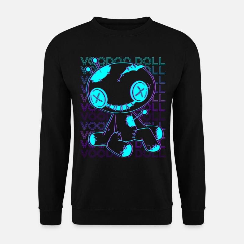 Voodoo Doll Witchcraft Retro - Unisex Sweatshirt - black
