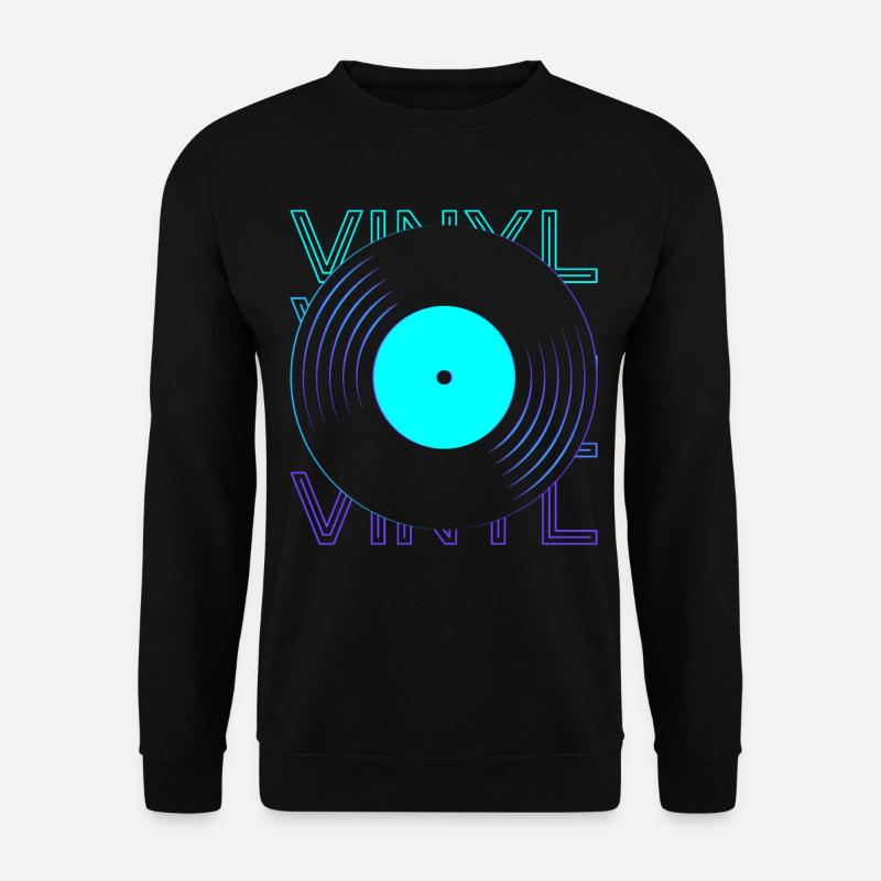 Vinyl-Schallplatte Vinyl-Schallplattenspieler Phon - Unisex Pullover - Schwarz