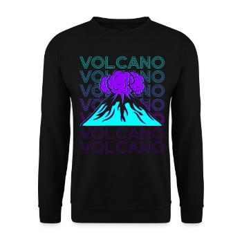 Volcano Retro - Unisex Sweatshirt - black - Front - Alina (178cm) & Michal (187cm)