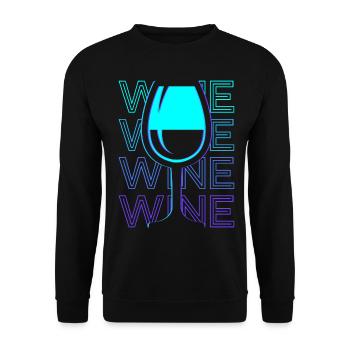 Wine Drinker Wine Drinker Sommelier Winemaker Retro - Unisex Sweatshirt - black - Front - Alina (178cm) & Michal (187cm)