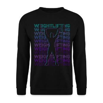 Haltérophilie Haltérophile Retro - Sweat-shirt Unisexe - noir - Devant - Alina (178cm) & Michal (187cm)