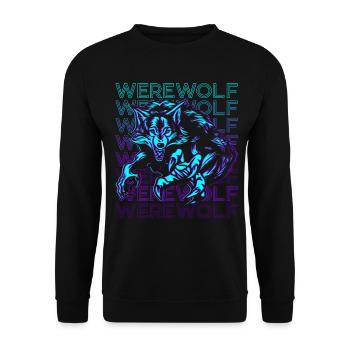Loup-garou Rétro - Sweat-shirt Unisexe - noir - Devant - Alina (178cm) & Michal (187cm)