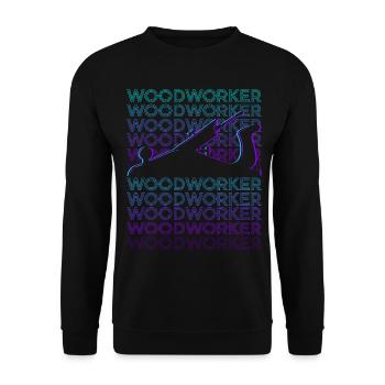 Menuisier Menuiserie Menuiserie Charpentier - Sweat-shirt Unisexe - noir - Devant - Alina (178cm) & Michal (187cm)