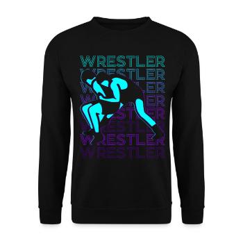 Ringer Wrestling Rétro - Sweat-shirt Unisexe - noir - Devant - Alina (178cm) & Michal (187cm)