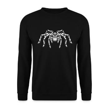Spinnenliebhaber - große Spinne - Unisex Pullover - Schwarz - Vorne - Alina (178cm) & Michal (187cm)