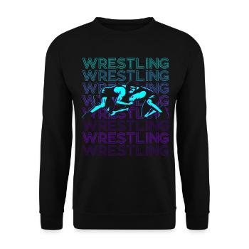 Lutte Ringer Retro - Sweat-shirt Unisexe - noir - Devant - Alina (178cm) & Michal (187cm)