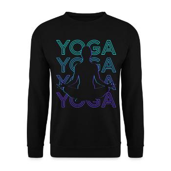 Yoga Méditation Méditation Rétro - Sweat-shirt Unisexe - noir - Devant - Alina (178cm) & Michal (187cm)