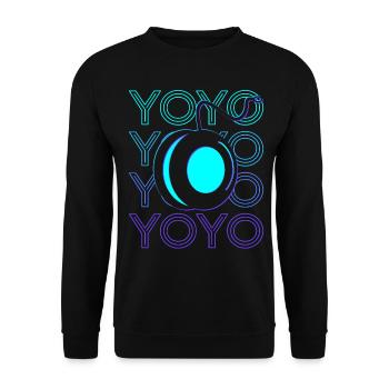 Yoyo-Spieler Retro - Unisex Pullover - Schwarz - Vorne - Alina (178cm) & Michal (187cm)