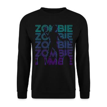Zombie Rétro - Sweat-shirt Unisexe - noir - Devant - Alina (178cm) & Michal (187cm)