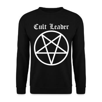 Cult Leader Gothic Pentagram Occult Goth Occult - Unisex Sweatshirt - black - Front - Alina (178cm) & Michal (187cm)