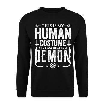 Funny Cult Occult - Unisex Sweatshirt - black - Front - Alina (178cm) & Michal (187cm)