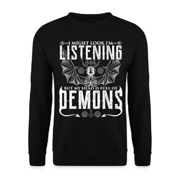 Funny Cult Occult - Unisex Sweatshirt - black - Front - Alina (178cm) & Michal (187cm)