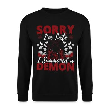Funny Cult Occult - Unisex Sweatshirt - black - Front - Alina (178cm) & Michal (187cm)