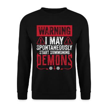 Funny Cult Occult - Unisex Sweatshirt - black - Front - Alina (178cm) & Michal (187cm)