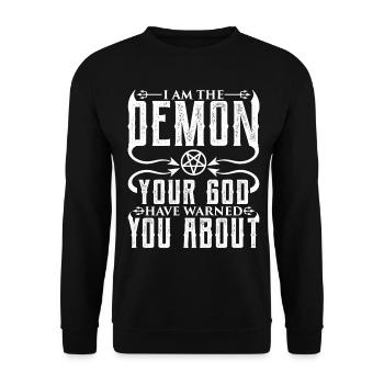 Funny Cult Occult - Unisex Sweatshirt - black - Front - Alina (178cm) & Michal (187cm)