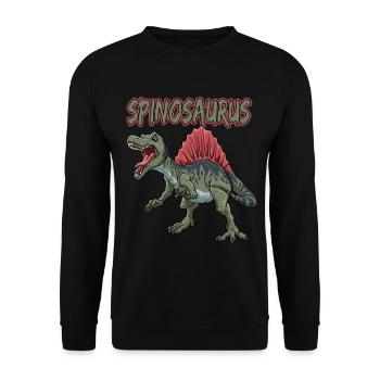 Dinosaurier Spinosaurus Fleischfresser Dino - Unisex Pullover - Schwarz - Vorne - Alina (178cm) & Michal (187cm)