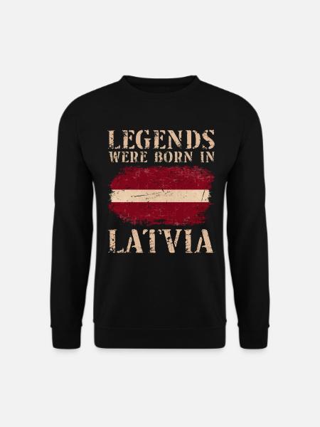 Vintage Design Latvian Flag Latvia - Unisex Sweatshirt - black
