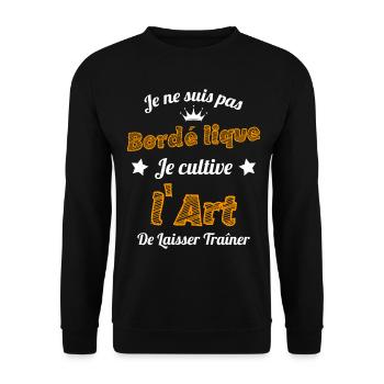 Pas Bordélique l'art De Laisser Traîner Humour - Sweat-shirt Unisexe - noir - Devant - Alina (178cm) & Michal (187cm)
