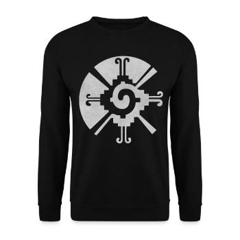 Hunab Ku Ometeotl Aztec Maya Yucatec Maya Inca - Unisex Sweatshirt - black - Front - Alina (178cm) & Michal (187cm)