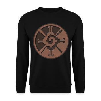 Hunab Ku Ometeotl Aztec Yucatec Maya Maya Inca - Unisex Sweatshirt - black - Front - Alina (178cm) & Michal (187cm)