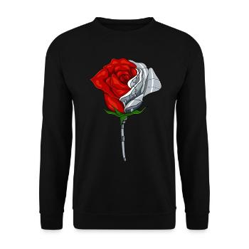 Cyborg Rose Cyber Aesthetics - Unisex Sweatshirt - black - Front - Alina (178cm) & Michal (187cm)