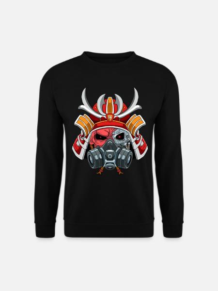 Cyborg Samurai-Krieger Bushido Cyber-Ästhetik - Unisex Pullover - Schwarz