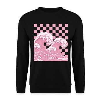 Dänische Pastell-Ästhetik Japanisch - Unisex Pullover - Schwarz - Vorne - Alina (178cm) & Michal (187cm)