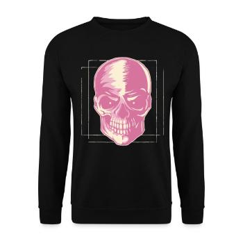 Pastel Danois Esthétique Gothique Crâne Goth - Sweat-shirt Unisexe - noir - Devant - Alina (178cm) & Michal (187cm)