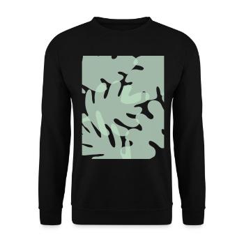 Feuilles esthétiques pastel danoises - Sweat-shirt Unisexe - noir - Devant - Alina (178cm) & Michal (187cm)