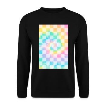 Esthétique pastel danoise Tie Dye - Sweat-shirt Unisexe - noir - Devant - Alina (178cm) & Michal (187cm)