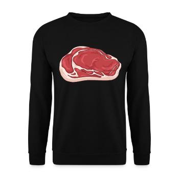 Meatcore Aesthetic Meat - Unisex Sweatshirt - black - Front - Alina (178cm) & Michal (187cm)