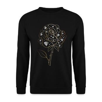 New Money Esthétique Rose Diamond - Sweat-shirt Unisexe - noir - Devant - Alina (178cm) & Michal (187cm)