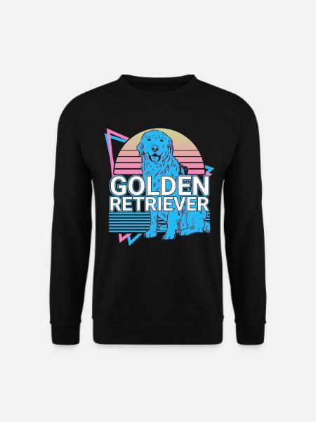 Golden Retriever Retro - Unisex Sweatshirt - black